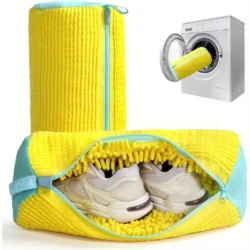 Shoe care washing pouch